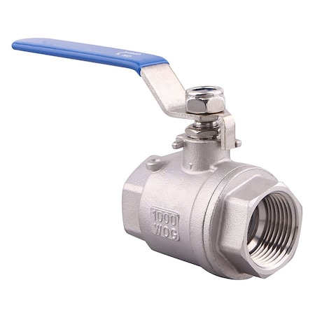 Thrifco Plumbing 1-1/4 Inch Stainless Steel 304 Ball Valve, 1000 WOG 6419035